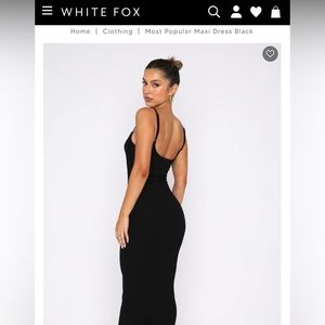 White Fox Bodycon Maxi Dress (similar to skims)